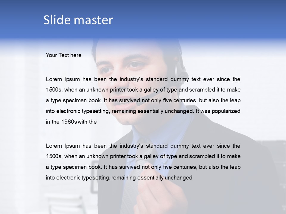 Person Customer Care Support PowerPoint Template