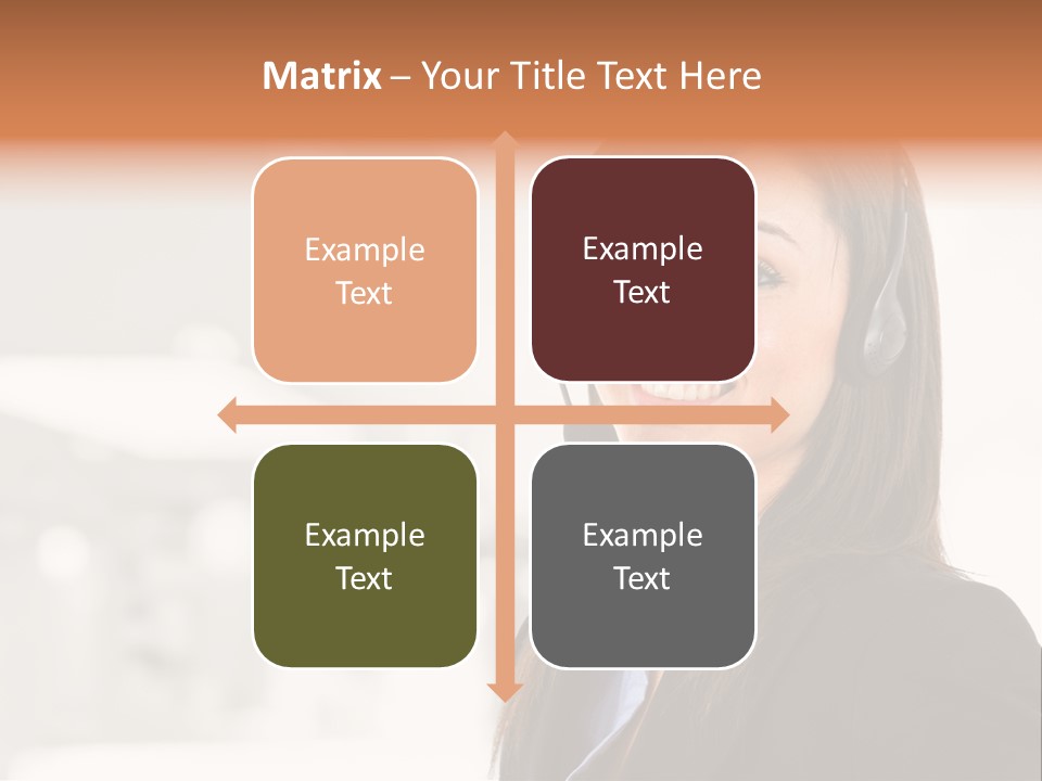 Office Woman Happiness PowerPoint Template