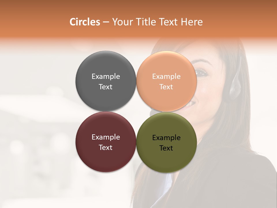 Office Woman Happiness PowerPoint Template