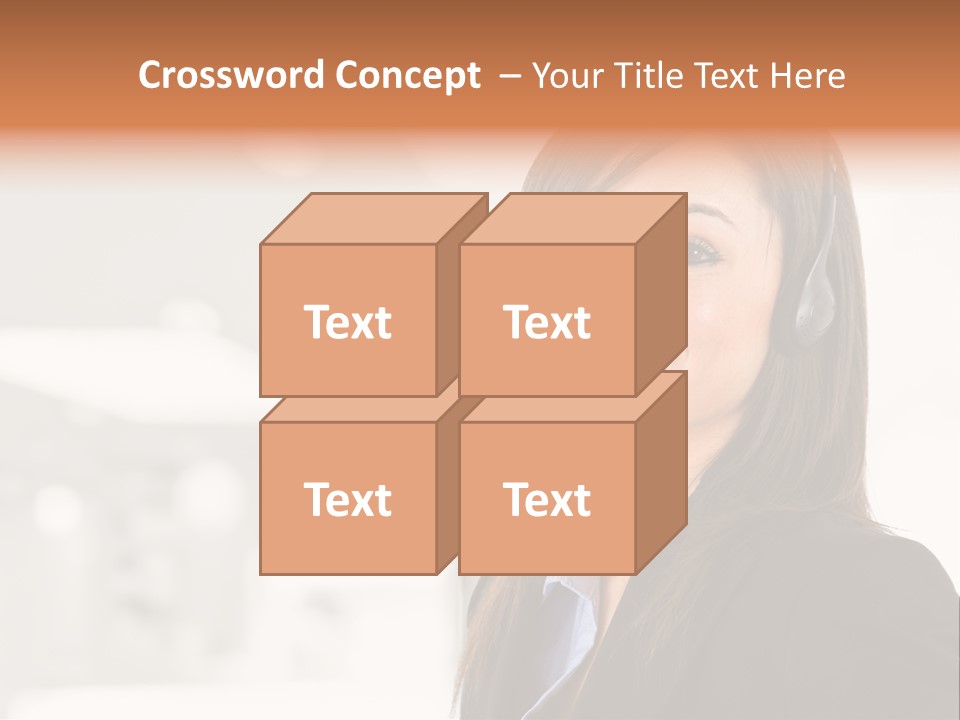 Office Woman Happiness PowerPoint Template