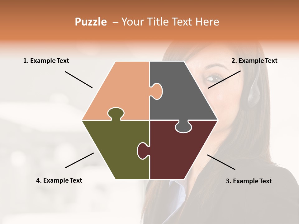 Office Woman Happiness PowerPoint Template