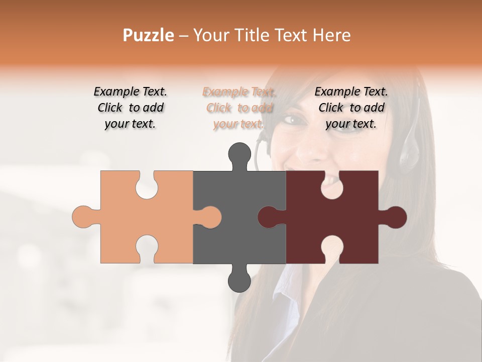 Office Woman Happiness PowerPoint Template