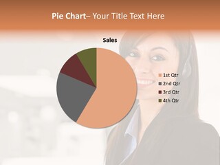 Office Woman Happiness PowerPoint Template