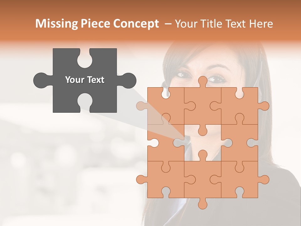 Office Woman Happiness PowerPoint Template