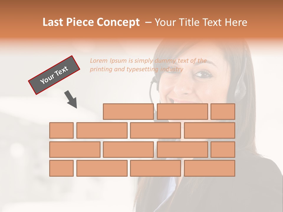 Office Woman Happiness PowerPoint Template