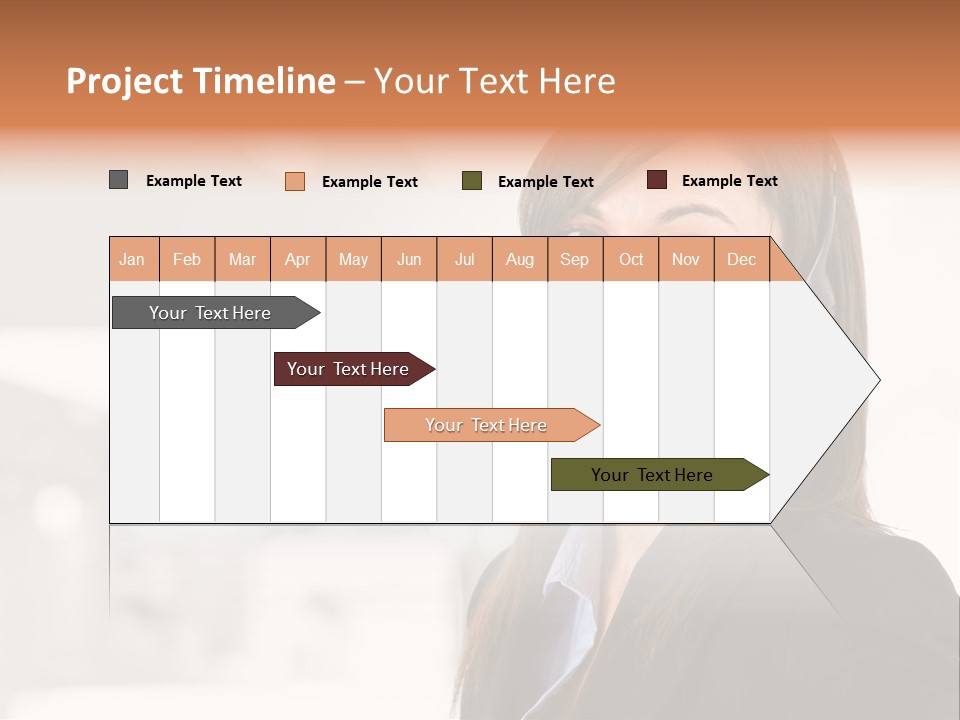 Office Woman Happiness PowerPoint Template