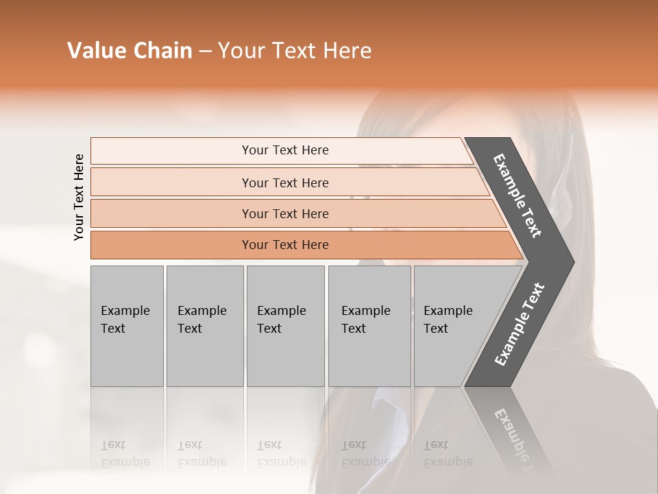 Office Woman Happiness PowerPoint Template