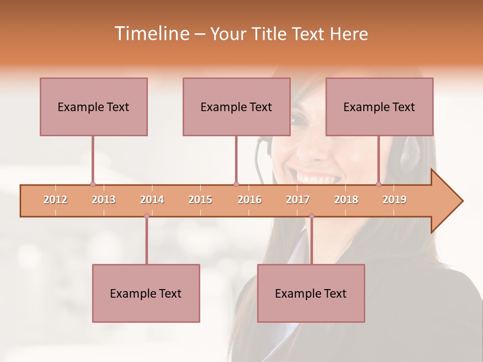 Office Woman Happiness PowerPoint Template