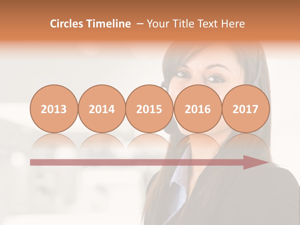 Office Woman Happiness PowerPoint Template