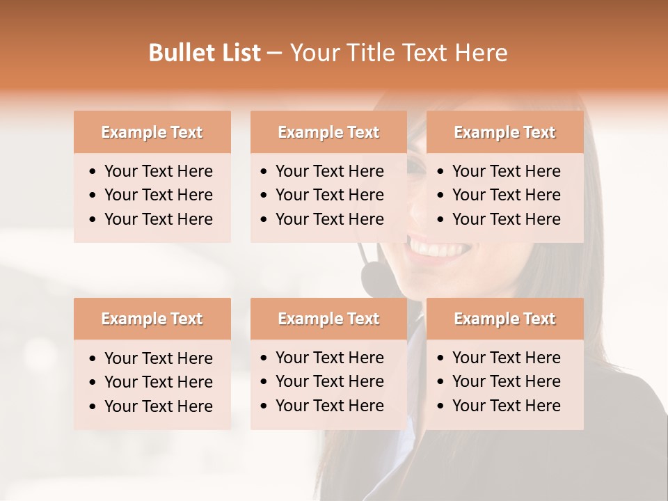 Office Woman Happiness PowerPoint Template