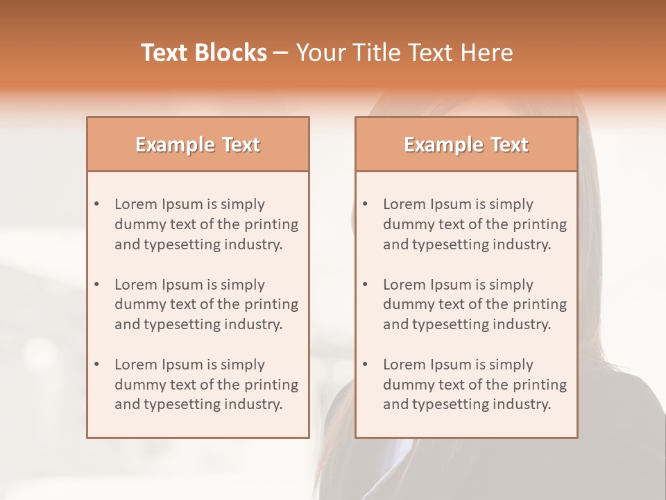 Office Woman Happiness PowerPoint Template