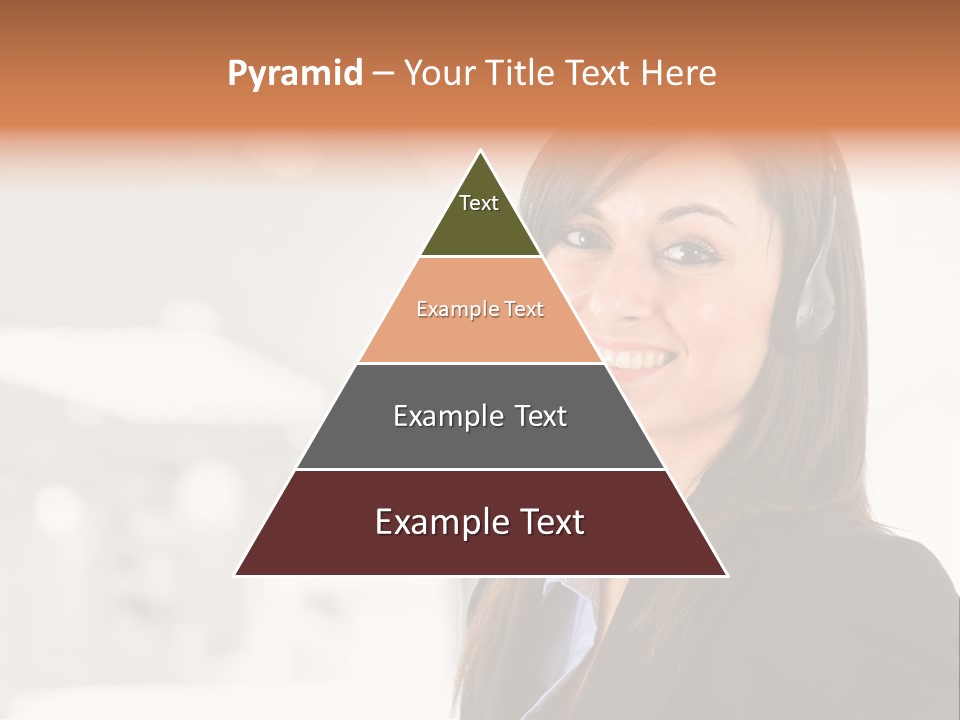 Office Woman Happiness PowerPoint Template