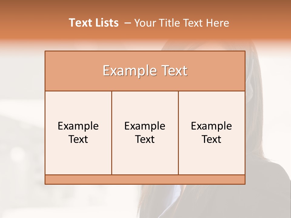 Office Woman Happiness PowerPoint Template
