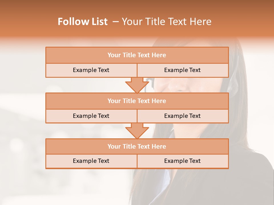 Office Woman Happiness PowerPoint Template