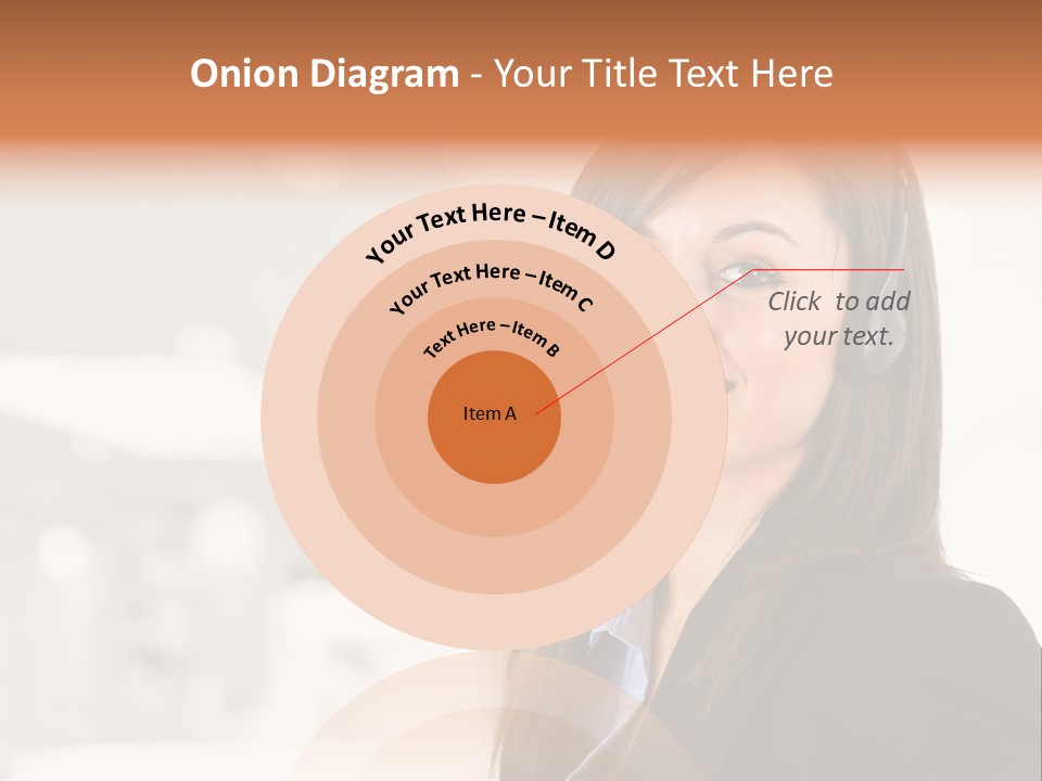 Office Woman Happiness PowerPoint Template