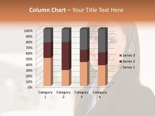 Office Woman Happiness PowerPoint Template