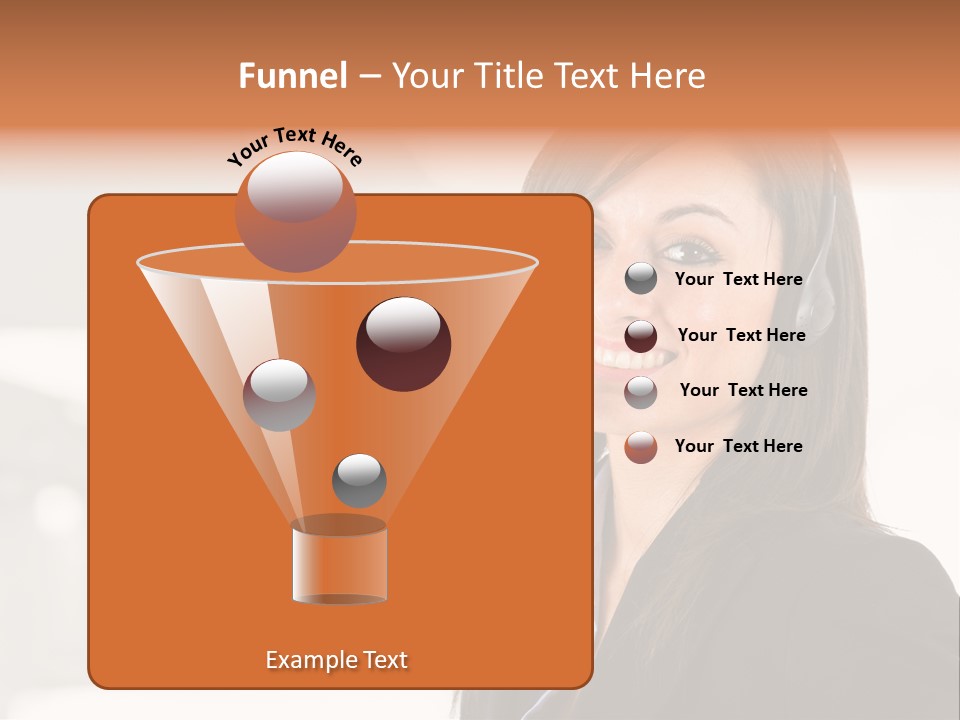 Office Woman Happiness PowerPoint Template