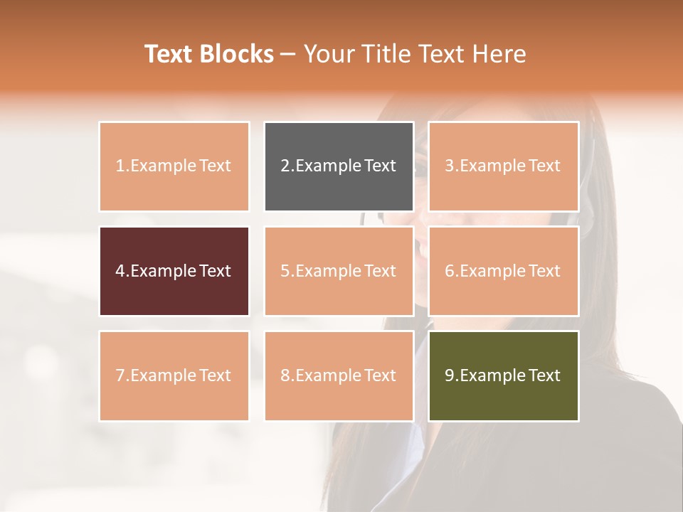 Office Woman Happiness PowerPoint Template