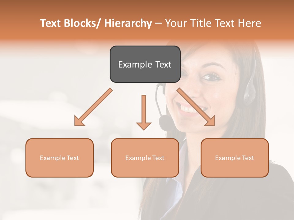 Office Woman Happiness PowerPoint Template