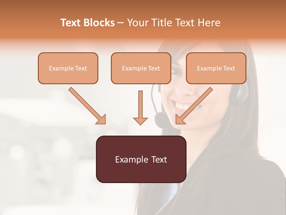 Office Woman Happiness PowerPoint Template