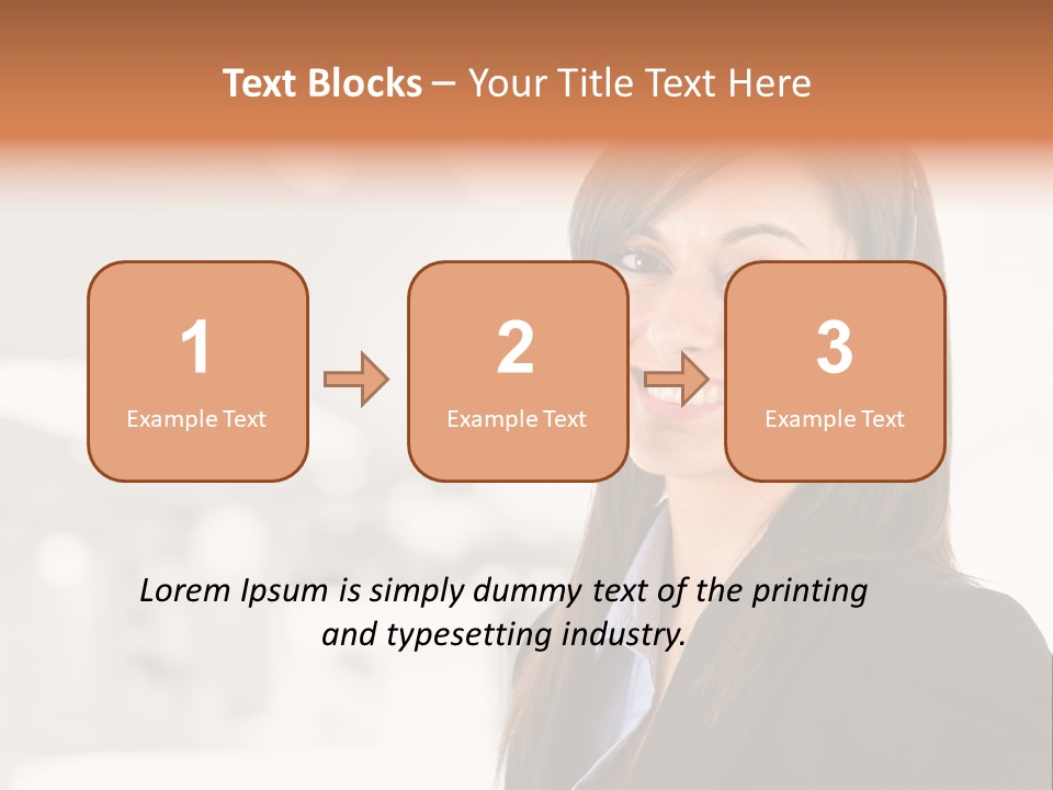 Office Woman Happiness PowerPoint Template