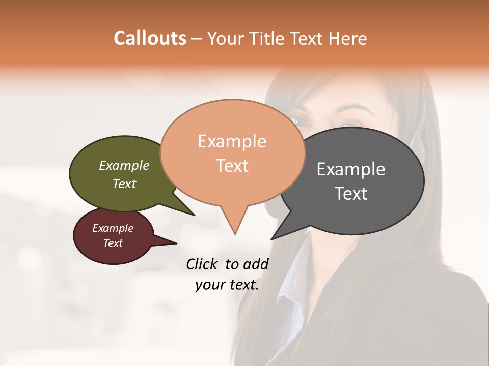 Office Woman Happiness PowerPoint Template