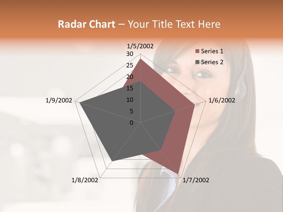 Office Woman Happiness PowerPoint Template