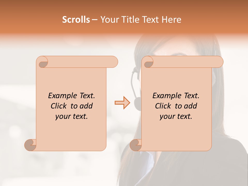 Office Woman Happiness PowerPoint Template