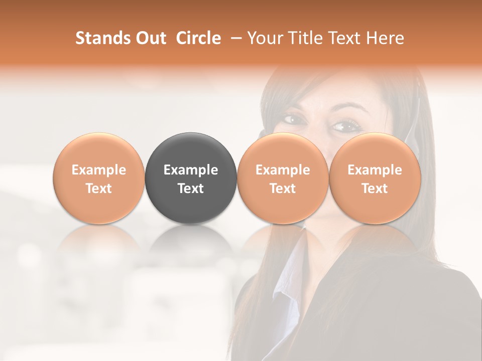 Office Woman Happiness PowerPoint Template