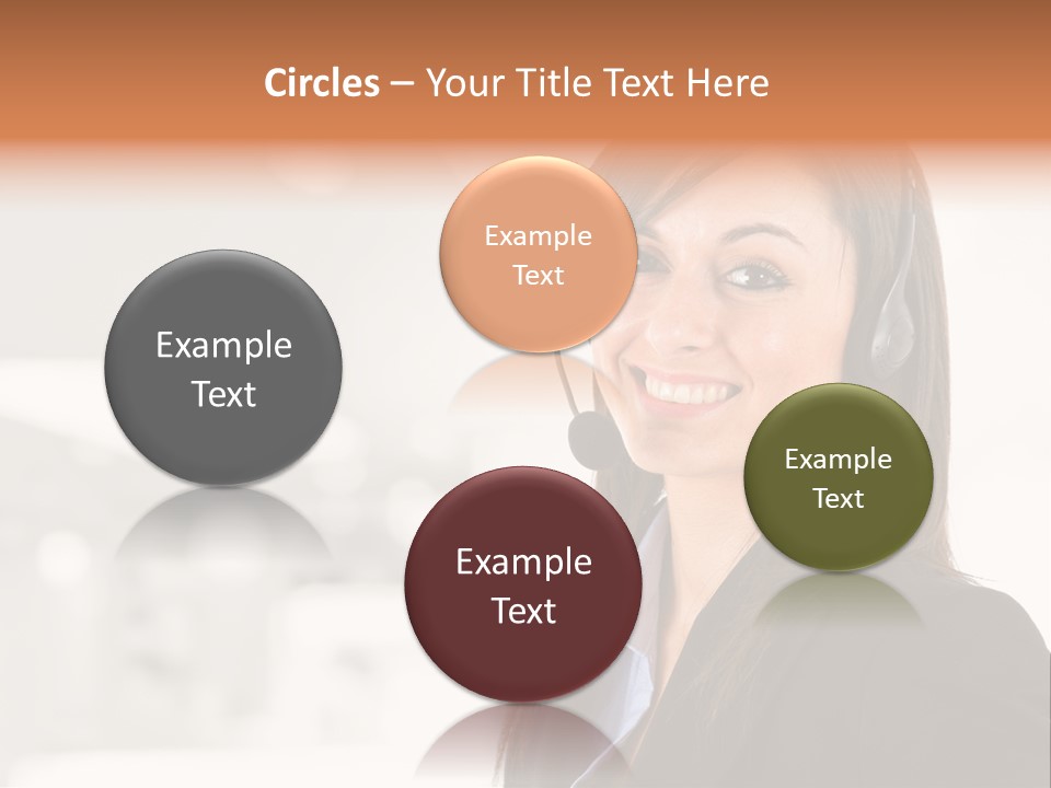 Office Woman Happiness PowerPoint Template