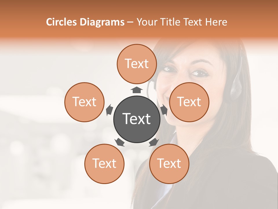 Office Woman Happiness PowerPoint Template