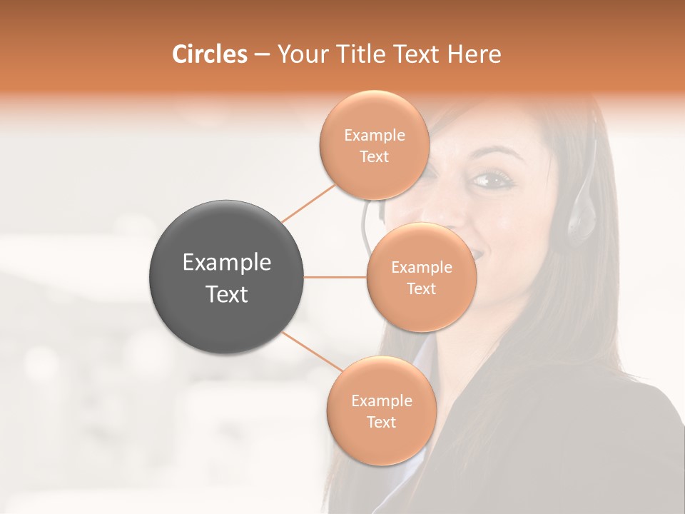 Office Woman Happiness PowerPoint Template