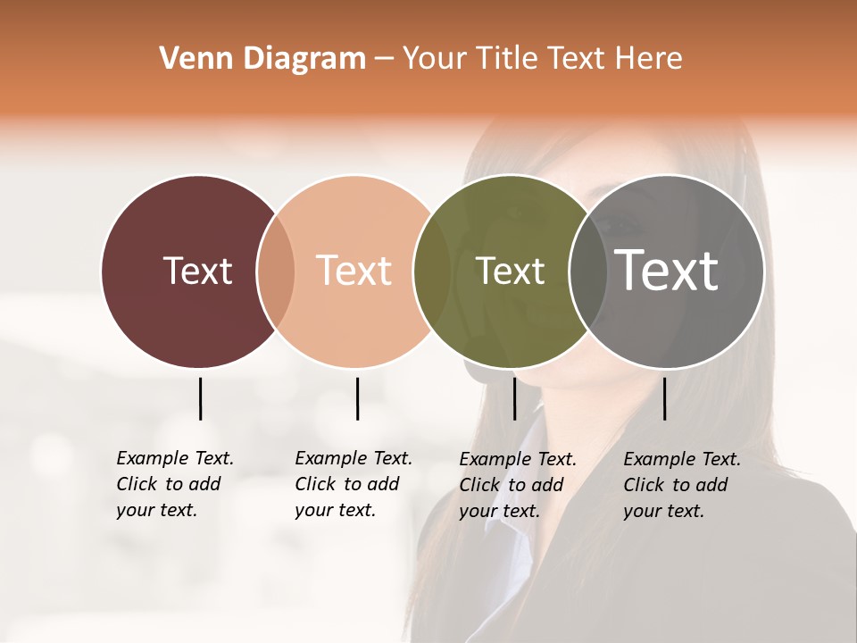 Office Woman Happiness PowerPoint Template