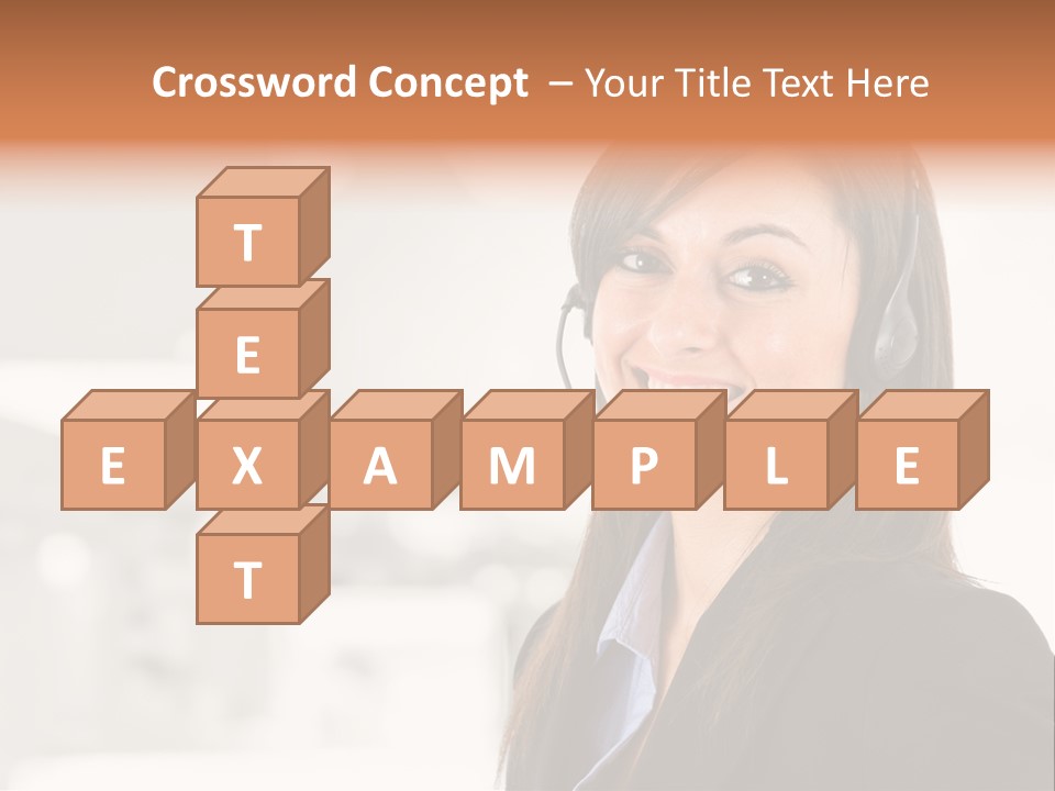 Office Woman Happiness PowerPoint Template