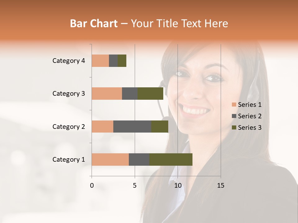 Office Woman Happiness PowerPoint Template