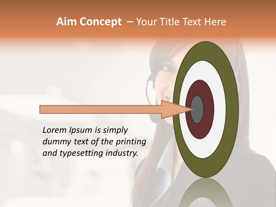 Office Woman Happiness PowerPoint Template