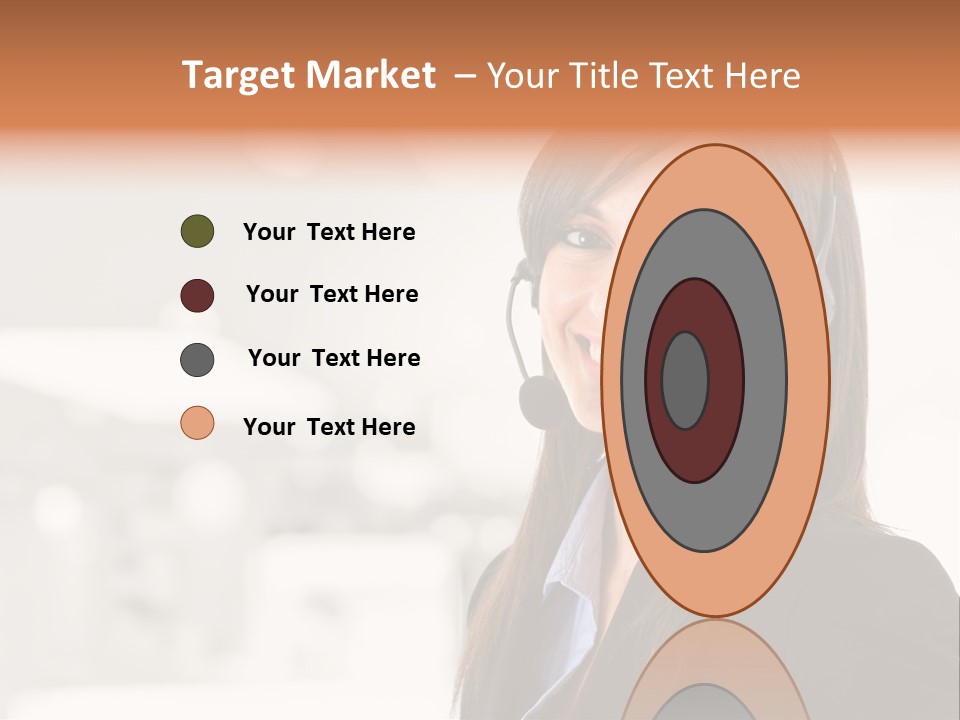 Office Woman Happiness PowerPoint Template