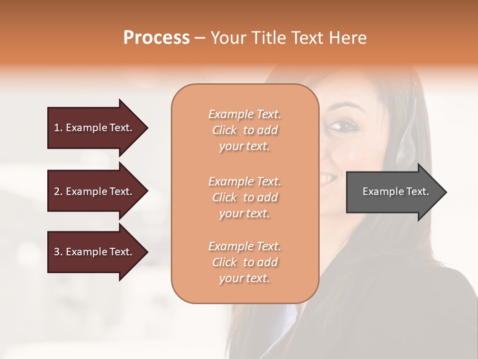 Office Woman Happiness PowerPoint Template