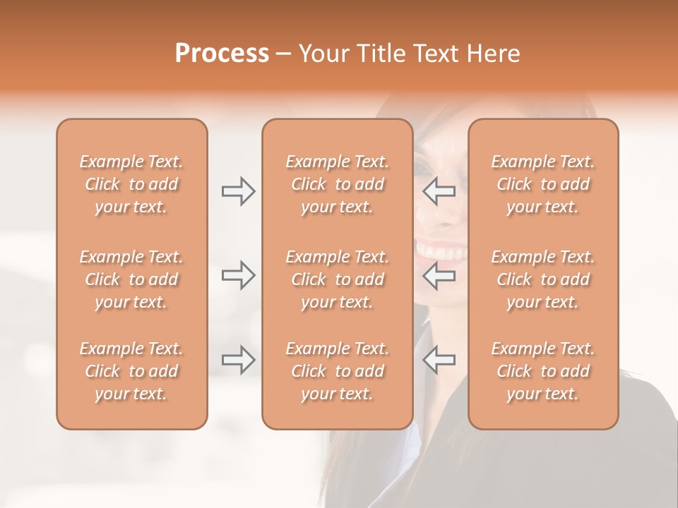 Office Woman Happiness PowerPoint Template