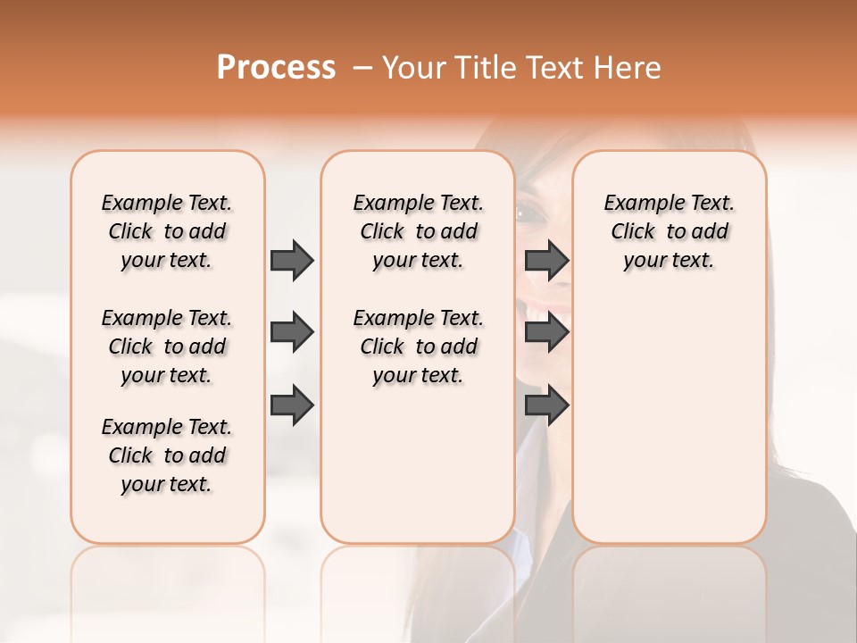 Office Woman Happiness PowerPoint Template
