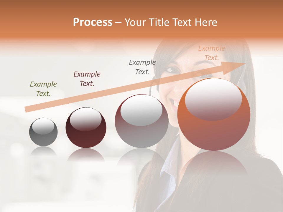 Office Woman Happiness PowerPoint Template