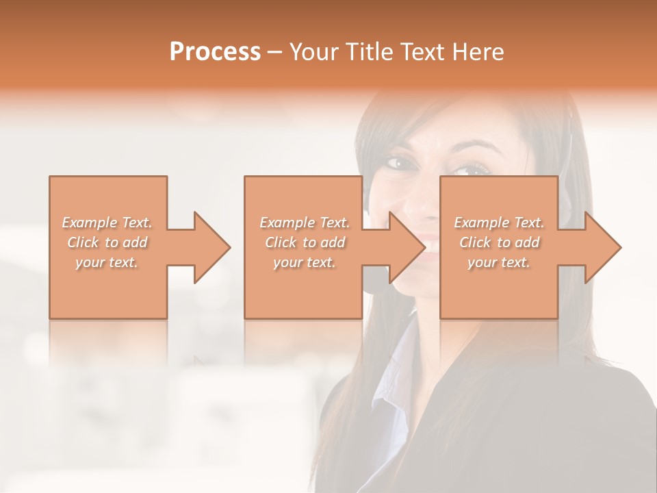 Office Woman Happiness PowerPoint Template