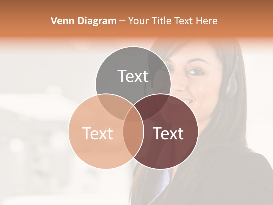 Office Woman Happiness PowerPoint Template