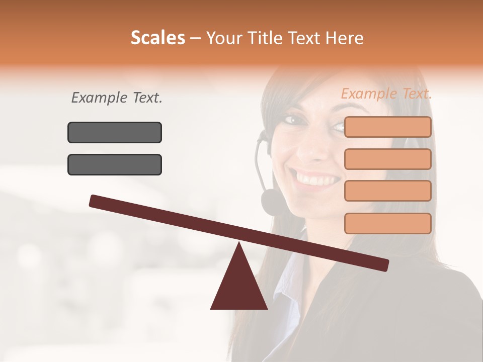 Office Woman Happiness PowerPoint Template