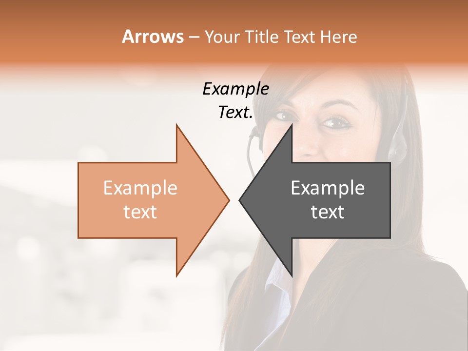 Office Woman Happiness PowerPoint Template