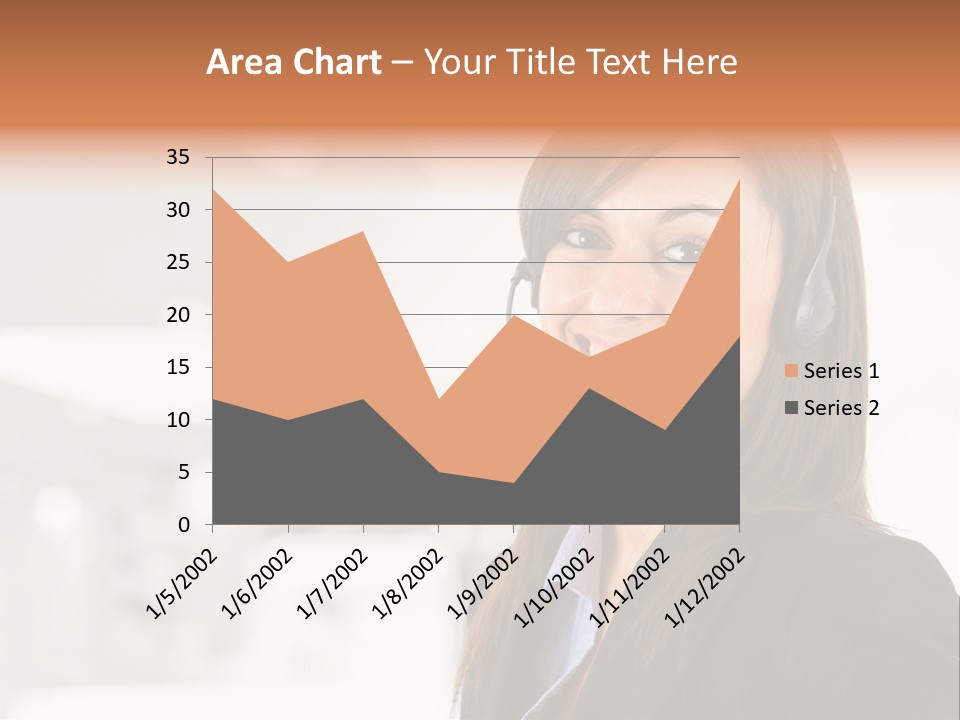 Office Woman Happiness PowerPoint Template