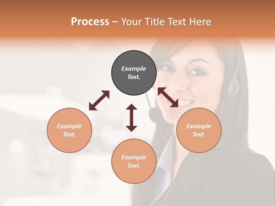 Office Woman Happiness PowerPoint Template