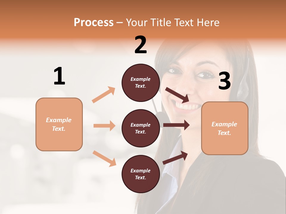 Office Woman Happiness PowerPoint Template
