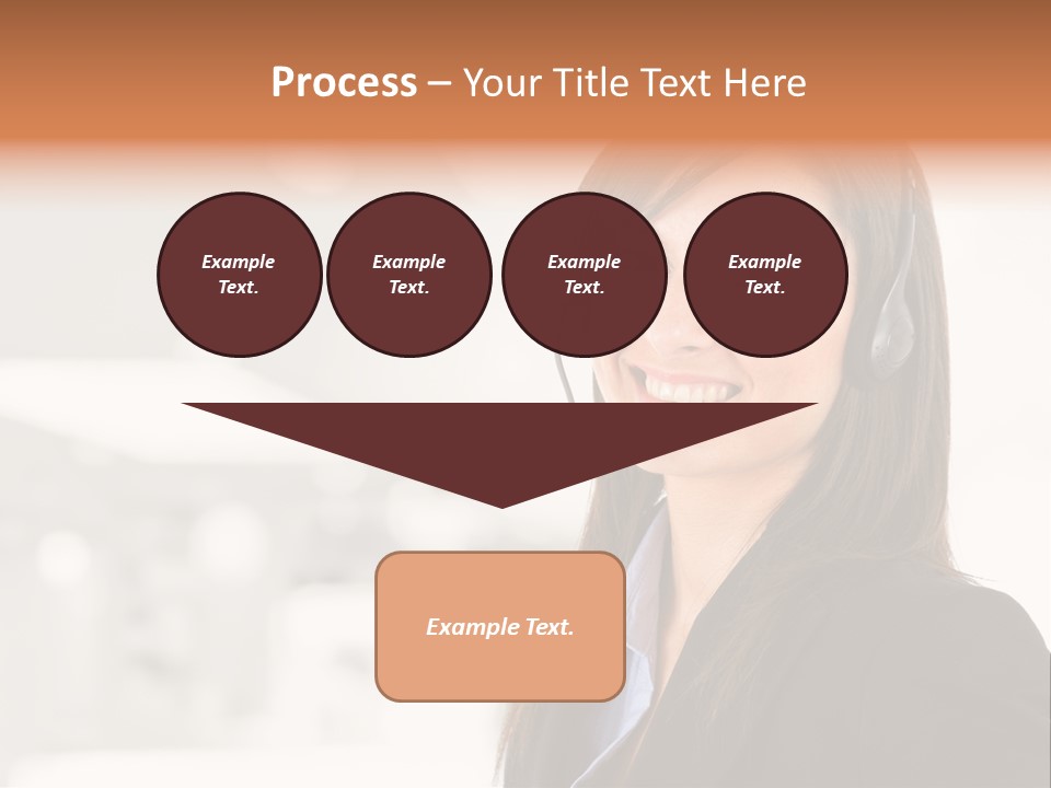 Office Woman Happiness PowerPoint Template