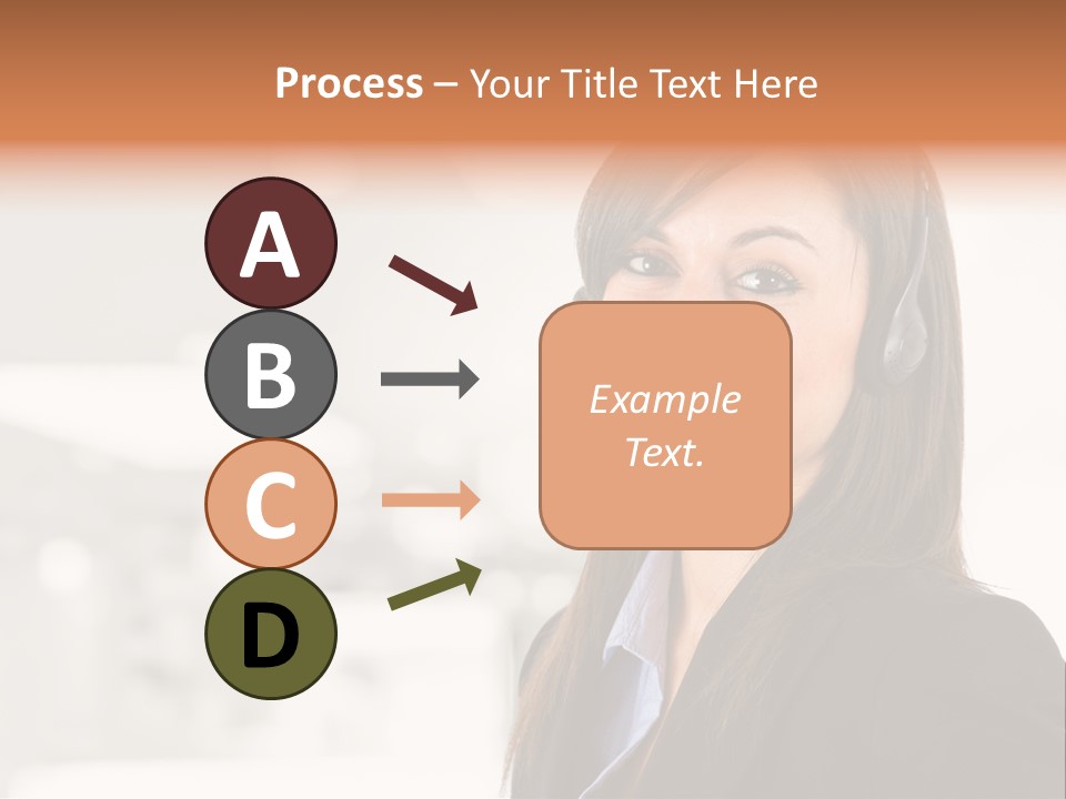 Office Woman Happiness PowerPoint Template